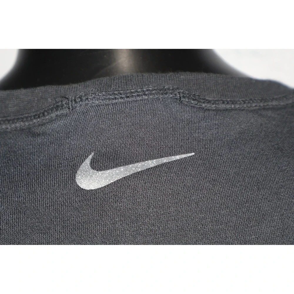 Nike YOGA Crewneck Sweatshirt Mens Large Black Long Sleeve Pullover Swoosh